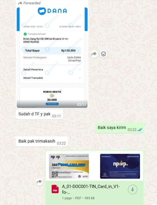 testimoni jasa pembuatan npwp pribadi_pandeglang