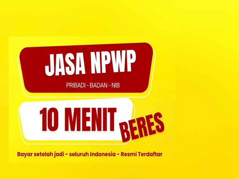 Jasa Buat NPWP-NIB Online 10 Menit Jadi